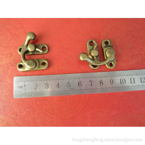 Box Locks, Iron Material Box Latches, Antique Brass Small Locks for Boxes